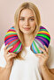 Colorful Striped Ergonomic Neck Pillow - Vibrant Multicolor Design Soft Travel Pillow - 6