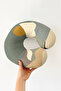 Abstract Nature Themed Neck Pillow - Minimalist Landscape Green Beige Yellow Travel Pillow - 2