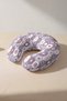 Geometric Purple Cream Colored Neck Pillow - Modern Hexagon Pattern Soft Travel Pillow - 6