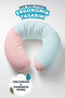 Pastel Colored Two-Tone Ergonomic Neck Pillow - Modern Mint Pink Soft Travel Pillow - 2