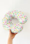 Tropical Flamingo Pattern Ergonomic Neck Pillow - Pink Yellow Travel Pillow with Colorful Flowers - 7