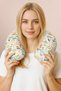 Colorful Animal Alphabet Pattern Neck Pillow - Cute Orange Green Kids & Adult Travel Pillow