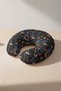 Forest Animals Patterned Cotton Neck Pillow - Natural Motif Black Blue Cream Travel Pillow - 2