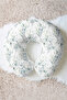 Ergonomic Neck Pillow with Green Leaf Pattern - Soft Travel Pillow in Natural Pastel Colors - 4