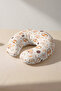 Eye and Rainbow Patterned Neck Pillow - Bohemian Yellow Cream Children & Adult Travel Pillow - 5