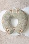 Vintage Floral Pattern Ergonomic Neck Pillow - Classic Botanical Beige Orange Travel Pillow - 5