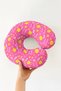Princess Crown Floral Pattern Neck Pillow - Cute Yellow Pink Kids & Adult Travel Pillow - 5