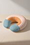 Modern Sun Pattern Cotton Neck Pillow-Minimalist Pastel Orange Green Travel Pillow - 4