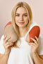 Retro Colorful Ergonomic Neck Pillow - Modern Wave Orange Beige Travel Pillow - 5