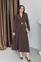 Women's Two-Piece Set Stylish Button Detail Mock Neck Blazer Jacket Long Skirt Set - 2