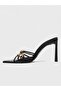 Women's summer 11cm heeled mule - 574 1146 - black crinkled - 3