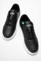 Men's Lace-Up Sneakers with Side Stitching; Black White - 5