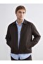 Lcw Vision Brown Shirt Collar Men's Jacket