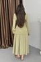 Women's Two-Piece Set Stylish Button Detail Mock Neck Blazer Jacket Long Skirt Set - 7