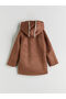Lcw Kids Hooded Suede Look Girl's Coat (W5) - 5