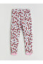 Pink Elastic Waist Printed Girl's Pajama Bottom - 3