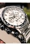 Functional Men's Wristwatch,Certified,Warranty, Silver White Steel Band Bracelet - 3