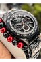Men's Wristwatch, Certified, Guaranteed, Black Steel Band, Calendar, Bracelet Gift - 3