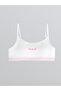 White Printed Girl's Bustier 2-Piece Set - 3