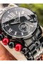 Men's Wristwatch, Certified, Guaranteed, Black Steel Band, Calendar, Bracelet Gift - 2