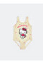 Yellow Hello Kitty Printed Girls' Swimsuit