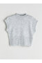 Gray Half Turtleneck Girls' Knitwear Sweater