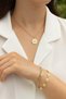 Women's Daisy Necklace and Bracelet Set – Gold Color Chain, Flower Design, Gift Jewelry
