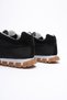Women's Genuine Suede Lace-Up Crepe Sole Anorak Detailed Sneaker Black Minu - 2
