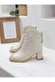 26K415-1 Patent Leather Special Design Back Zipper Heeled Women's Boots - 2