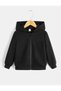Children's Colorful Floral Butterfly Printed Black Zipper Cardigan - 2