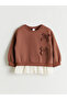 Crew Neck Baby Girl Sweatshirt