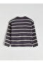 Anthracite polo collar striped baby boy knit sweater from hera fashion - 8
