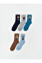 جوارب LCW Kids Mixed Bear Teddy منقوشة للأولاد، 5 قطع (W5)