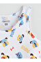 White Printed Cotton Boys' Singlet 2-Piece - 6