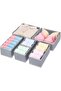Foldable Cloth Storage Box Closet Dresser Drawer Organizer Fabric Baskets Bins Containers Divider wi
