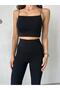 Gathering Weak High Waist Corset Detailed Leggings - 3