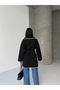 Soft Black Jacket with Embroidery Detail and Belt - 4