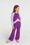 Girl's Lilac Knitted Crop Tracksuit Set – 4-12 Years Old Spanish Leg - 2