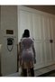 Double-Breasted Collar Waist Detailed Velvet Dress 581983 Vi̇zon - 3