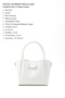 White Shk190 Faux Leather Snap-On Hand, Arm and Shoulder Bag with Removable Makeup Bag - 3