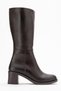 Heeled Women's Boots Brown Leather - 2