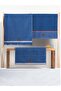 3-Piece Jacquard Towel Set with Bag (50X90)-Denim Blue - 2