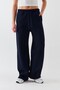 Oversize Unisex Sweatpants Navy Blue – 3 Thread Ribbed, Wide Leg, with Pockets, Modern Comfortable Fit - 5
