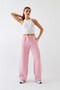 Oversize Unisex Sweatpants Pink – 3 Thread Ribbed, Wide Leg, with Pockets, Modern Comfortable Fit - 3