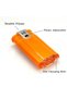Rechargeable Double Flame Windproof Lighter, 6 cm, Orange, - 2