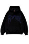 Revenge Blue Stone Printed Oversize Unisex Hooded Sweatshirt