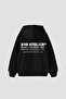 816 Atelier ®   Printed Oversize Unisex Black Hoodie - 8