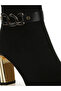 Women Chain Belt Detail Ankle Boots in Black - 4