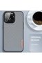 Premium Protective Case for Apple iPhone 12 Pro Max, Modern Woven Textile Material, Gray - 3