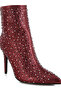 Women Rhinestones Embellished Stiletto Boots in Burgundy - 5